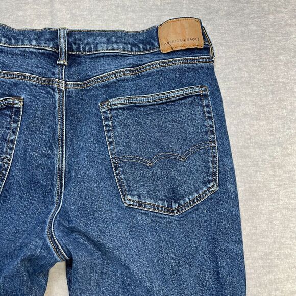 American Eagle Jeans Mens 36x34 (34x32) Original Bootcut Flex Denim Blue Cowboy - Picture 5 of 12